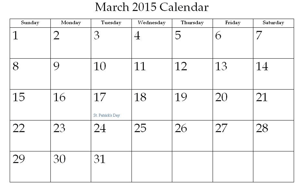 Monthly Calendar Holidays | 2018 Yearly Calendar for Editable 2015 Monthly Calendar Printable