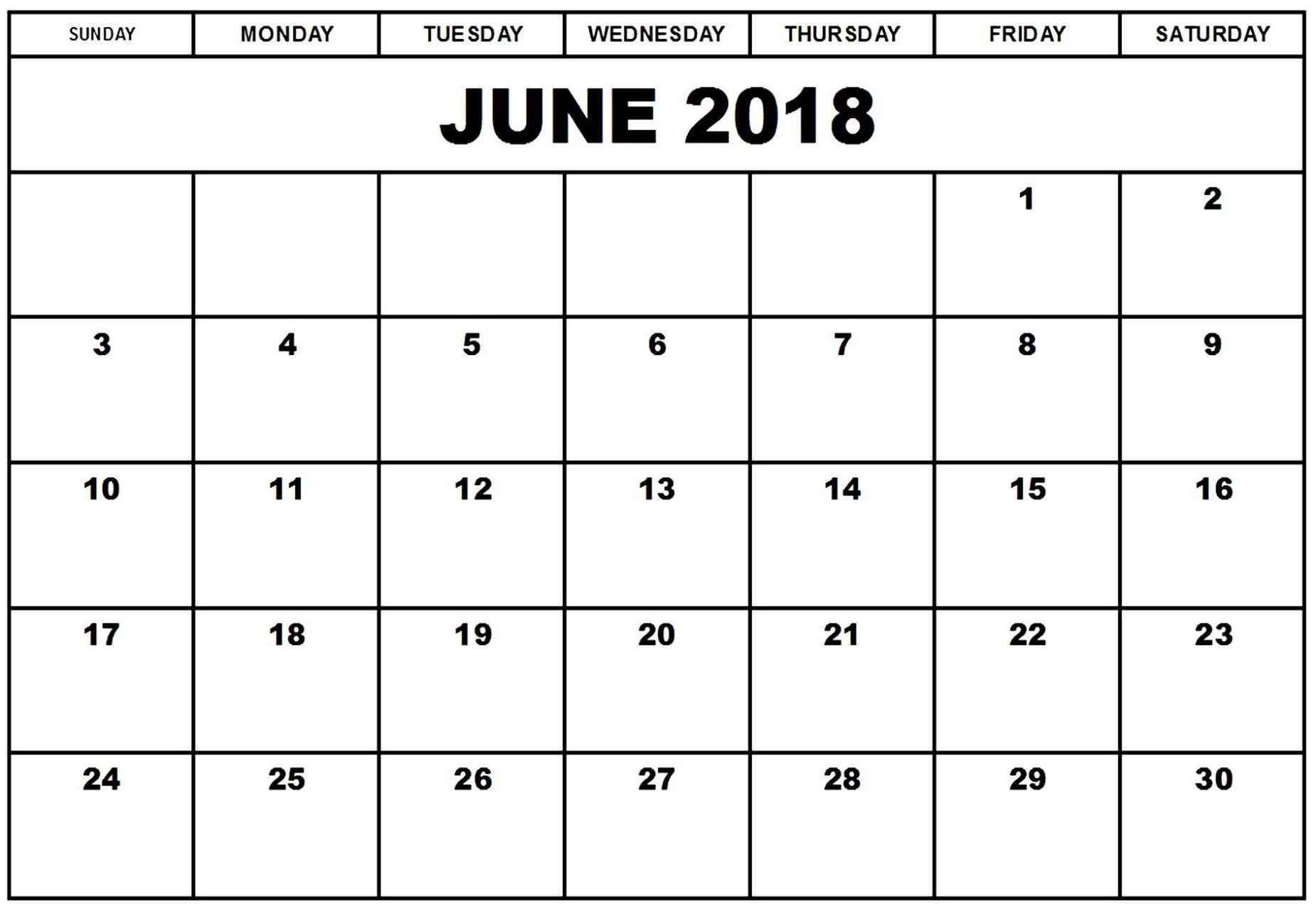 Monthly Calendar June 2018 Template Free Download - July 2019 pertaining to June And July Calendar Printable