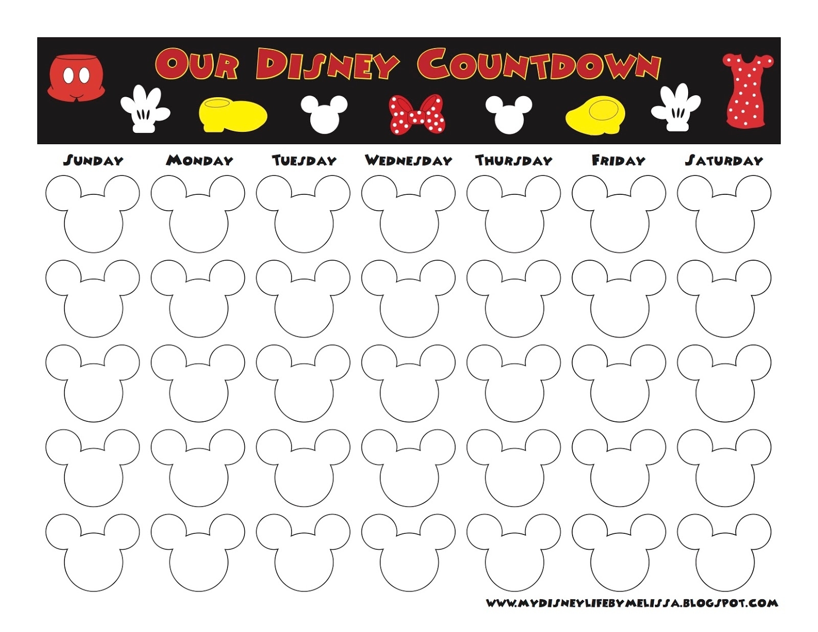 My Disney Life: Countdown Calendars regarding Disney Printable Calendars By Month