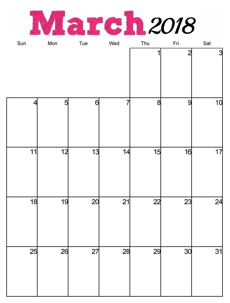 Null Printable Calendar November 2018 | Template Calendar Printable in Null Blank Calendar To Print