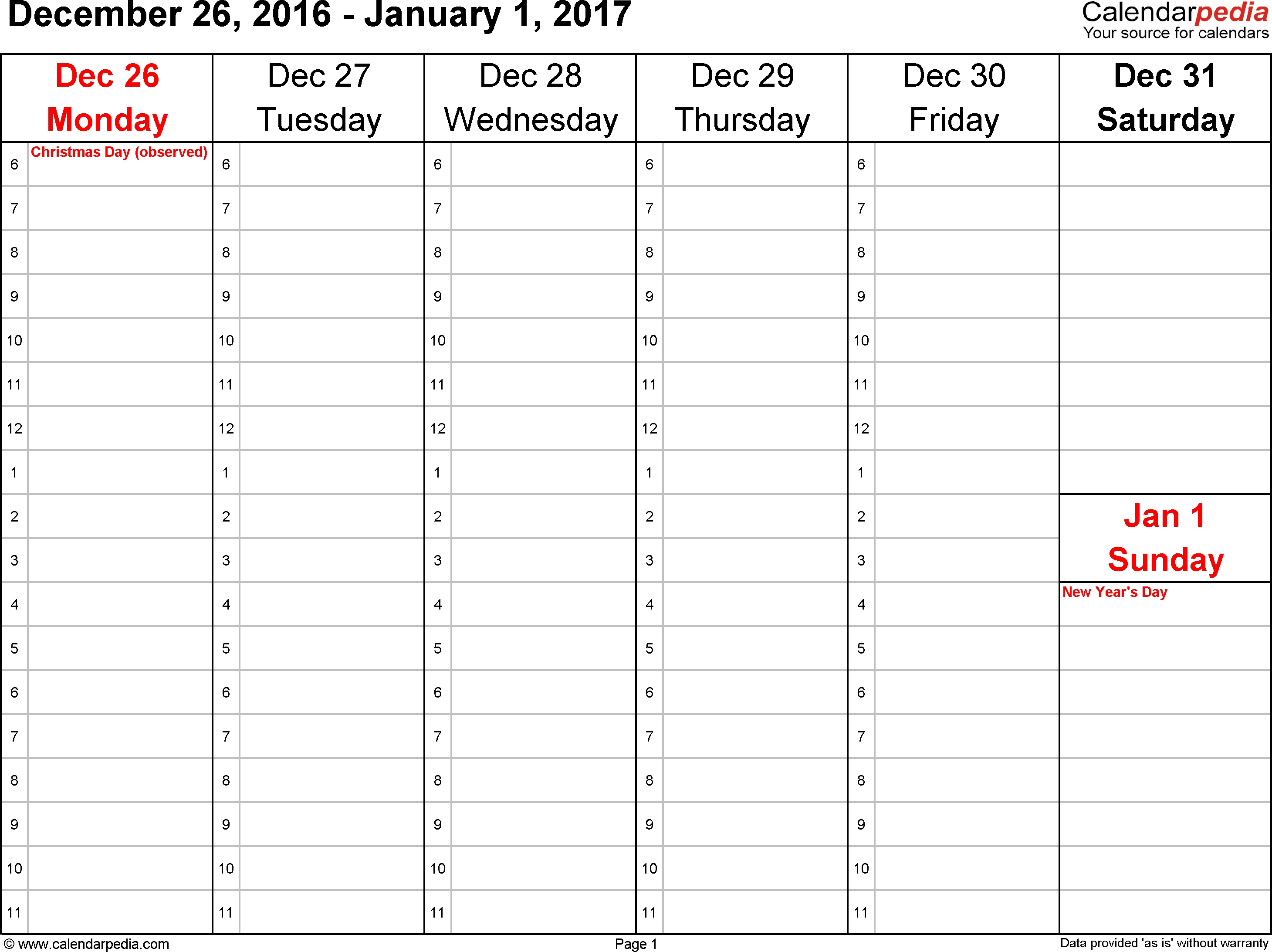 One Day Calendar Template Free Weekly Schedule Templates For Word with regard to Page A Day Calendar Template