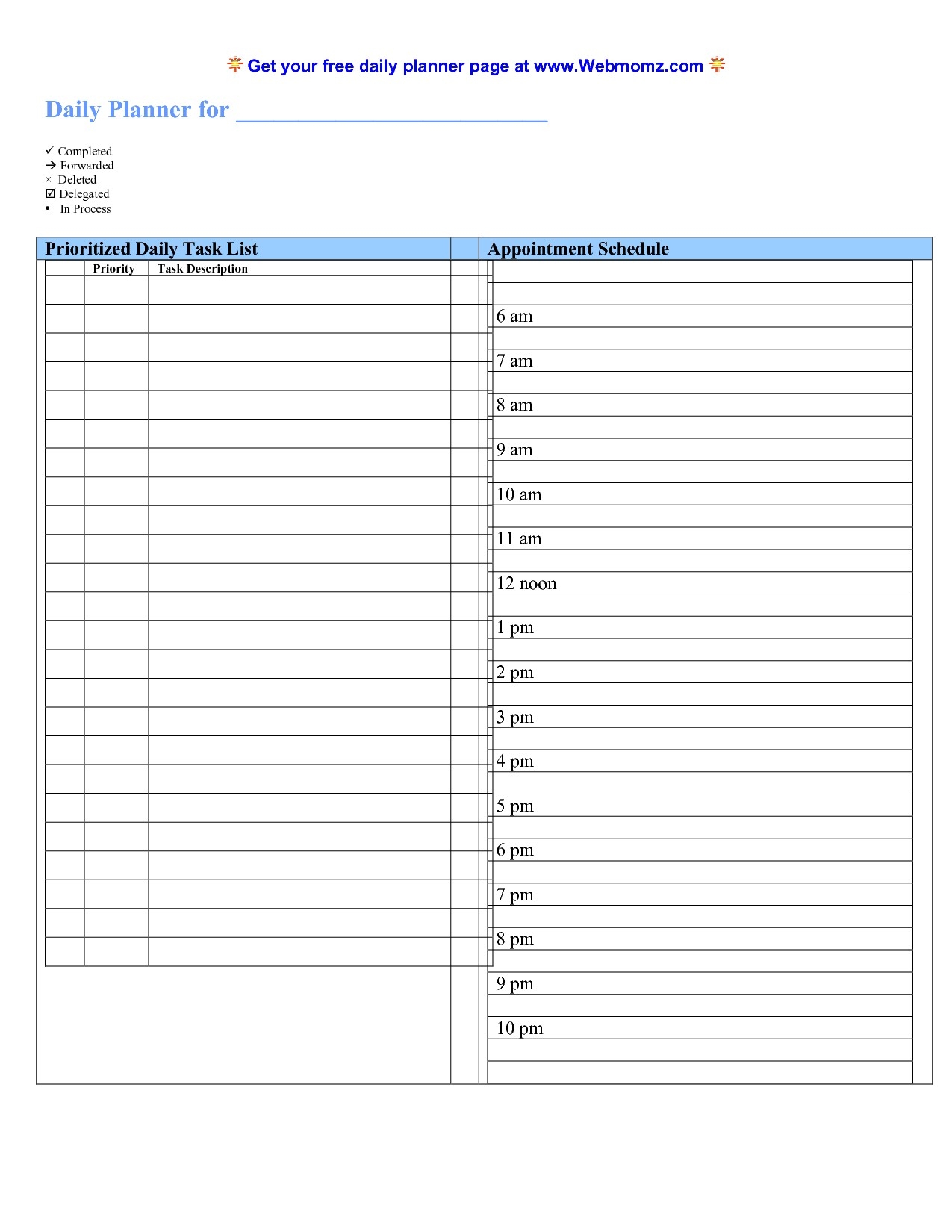 Other Templates Free Daily Planner Calendar Designed throughout Page A Day Calendar Template