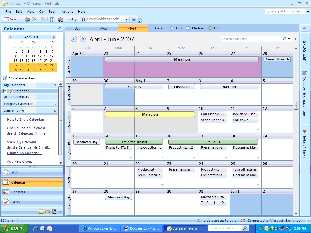 Outlook 2007 Viewing Inbox In Calendar | Template Calendar Printable pertaining to Outlook 2007 Viewing Inbox In Calendar
