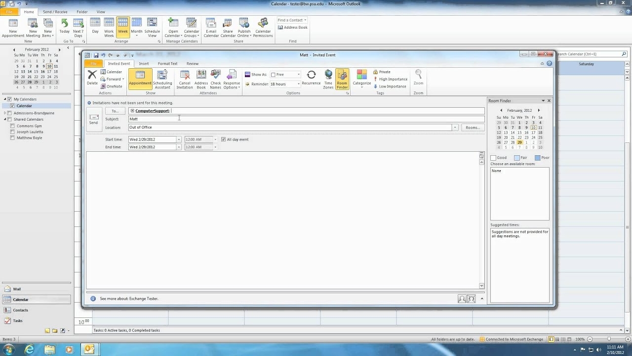 Outlook Calendar 2010 - Time-Off - Youtube within How To See Vacation Calendar In Outlook