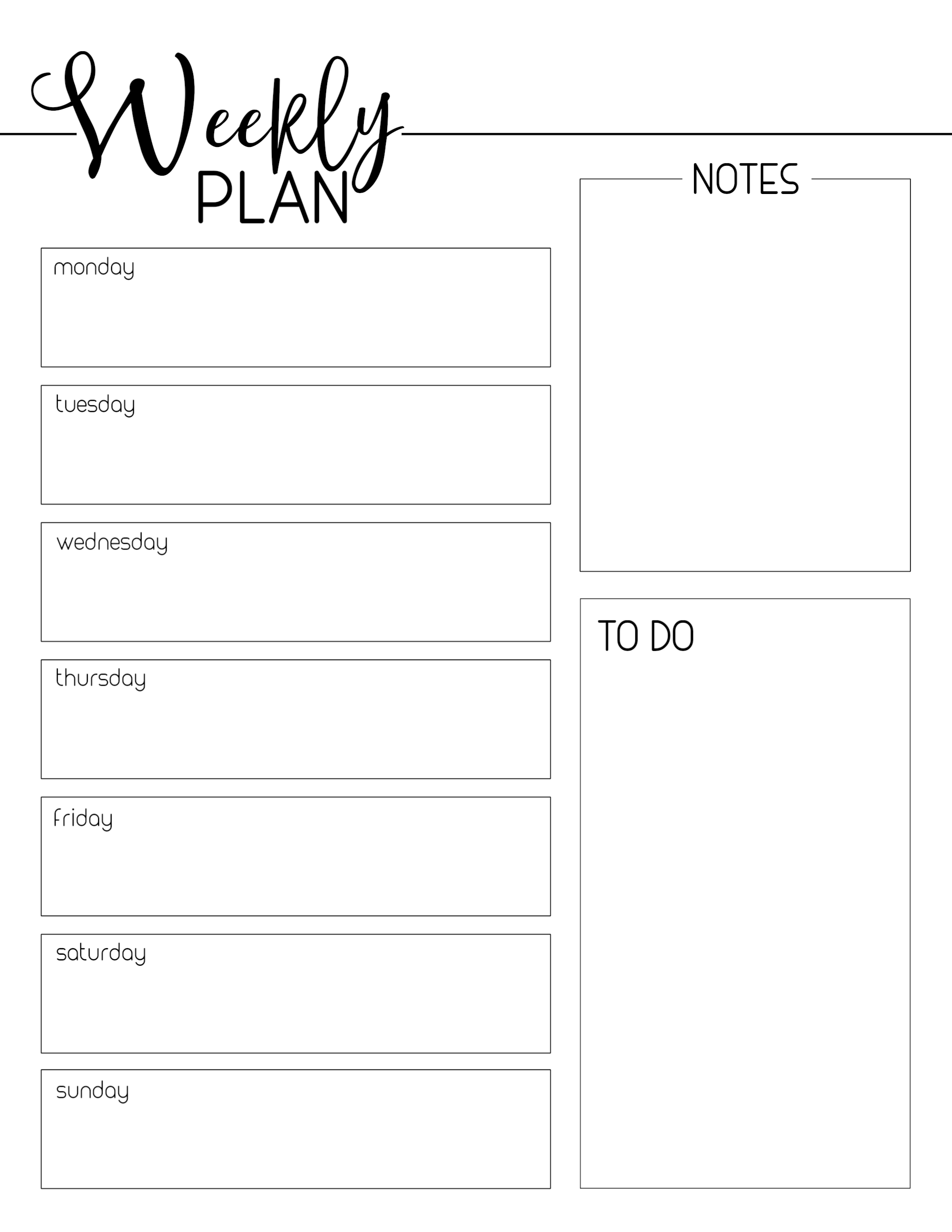 Page Weekly Ner Template Free Schedule Printable Paper Trail Design in Free Printable Weekly Schedule Page