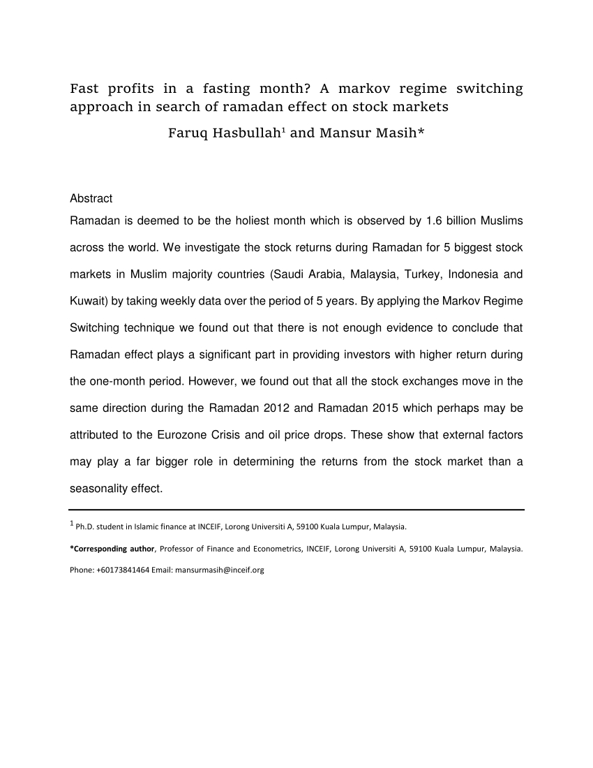 Pdf) Analysis Of Ramadan Effect In The Markets with regard to Ramadan Calendar Of Saudi Areabia