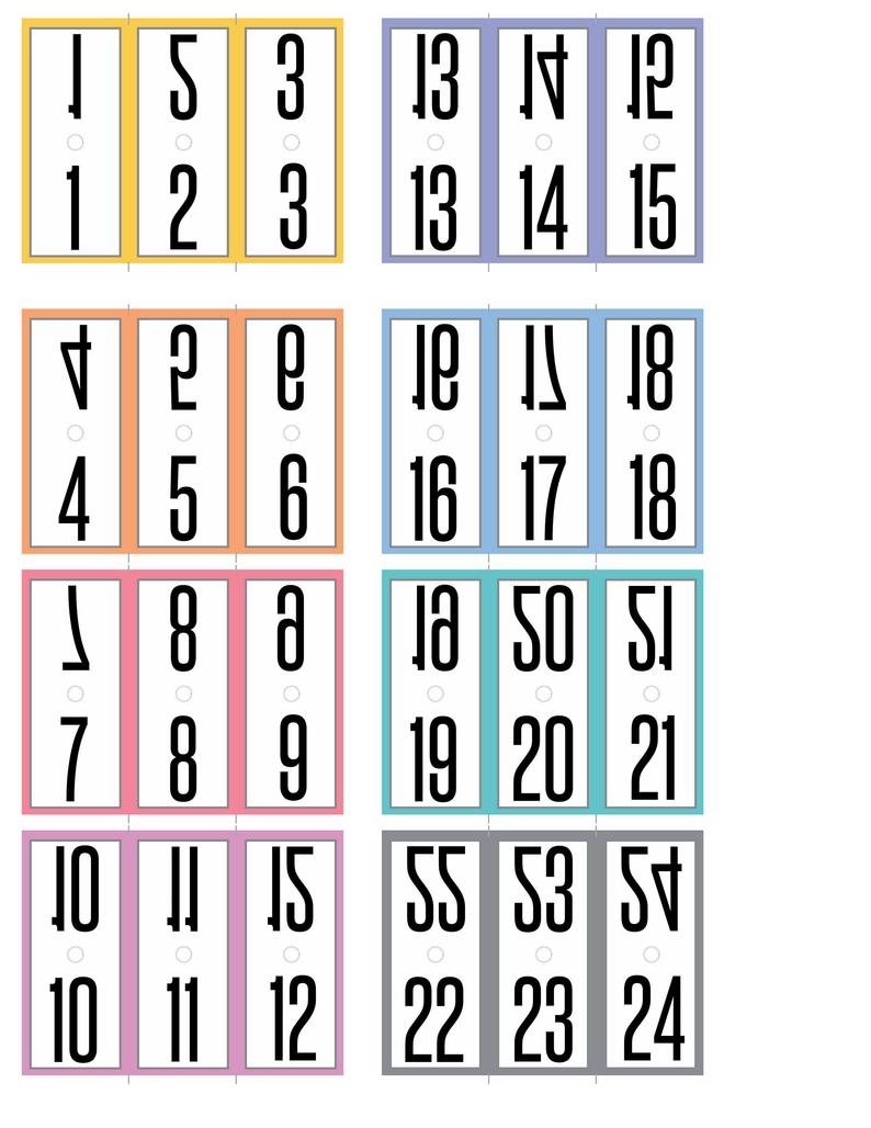 Printable Number List 199 6 On One Page Calendar Inspiration Design