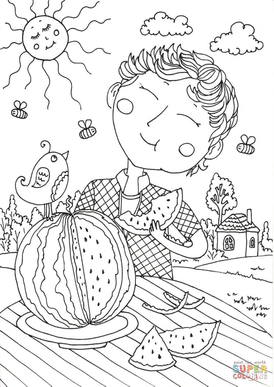 Peter Boy In August Coloring Page | Free Printable Coloring Pages for August Printable Images To Color