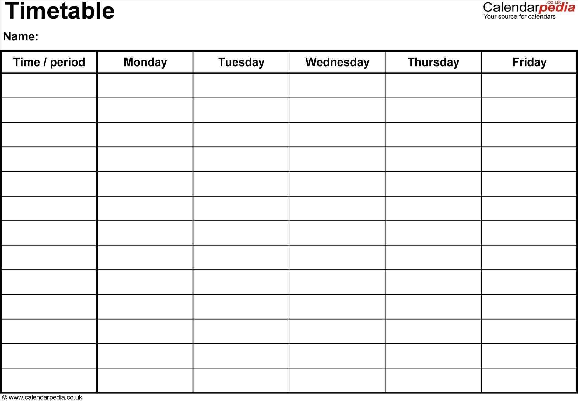 Planner Calendar Insssrenterprisesco Free Weekly Schedule Templates throughout Week Schedule Template With Times