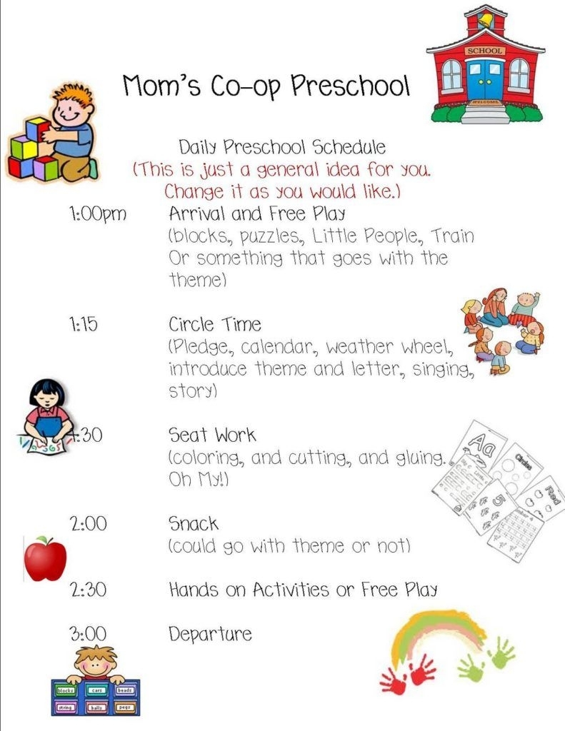 Preschool Daily Schedule | Daycare Lessons | Daily Schedule with regard to Free Preschool Template For Schedule