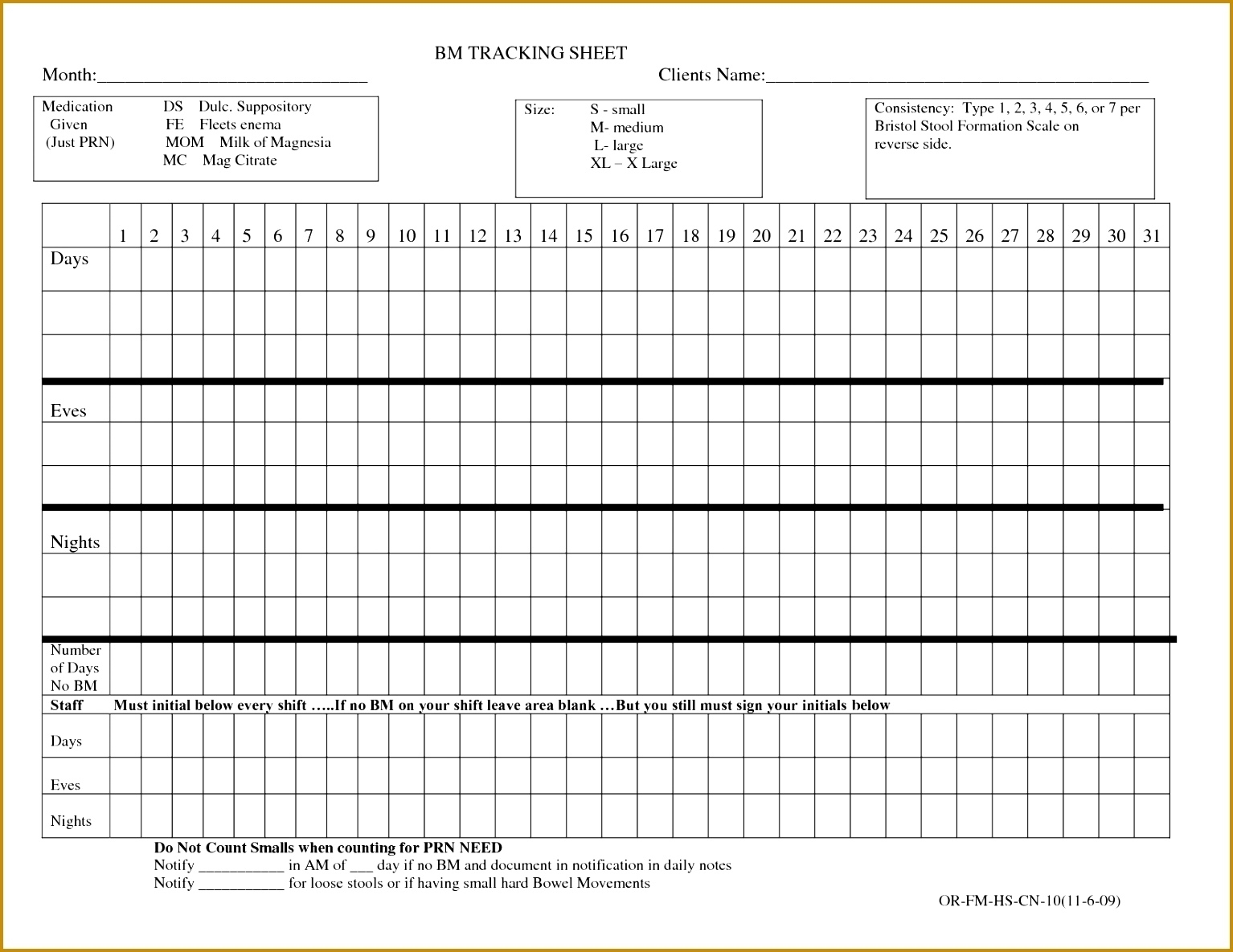 Printable 30 Day Medication Sheet | Template Calendar Printable intended for Blank 30 Day Month Calendar