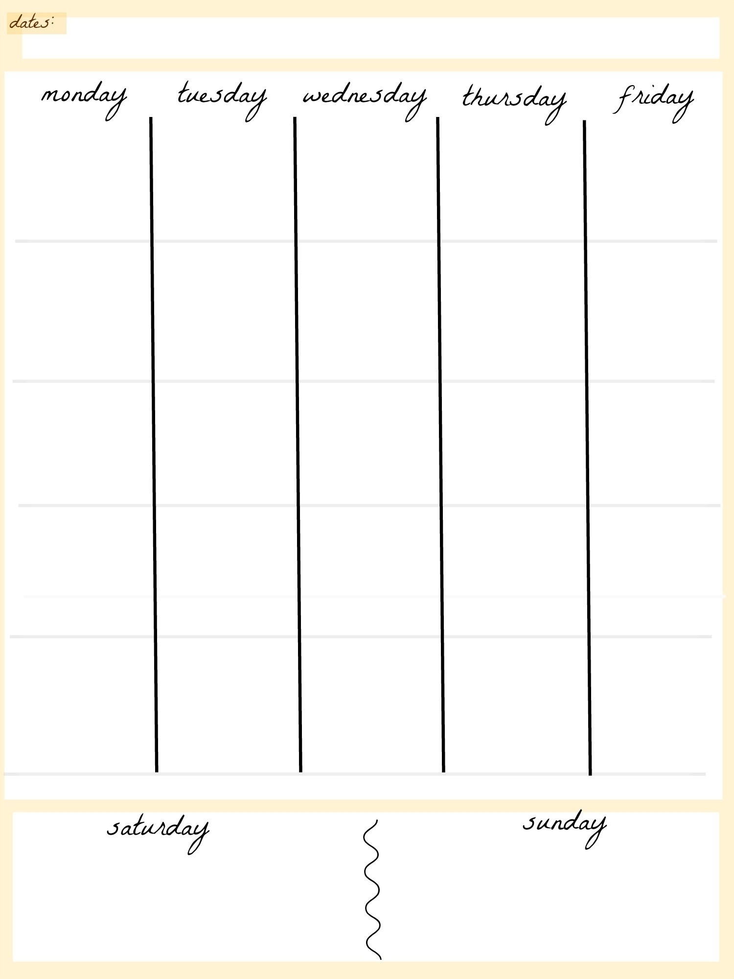 5 day blank calendar printable calendar inspiration design