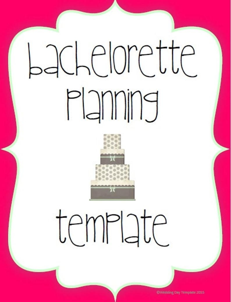 Printable Bachelorette Planning Template | Etsy throughout Bachelorett Fill In Blank Templets