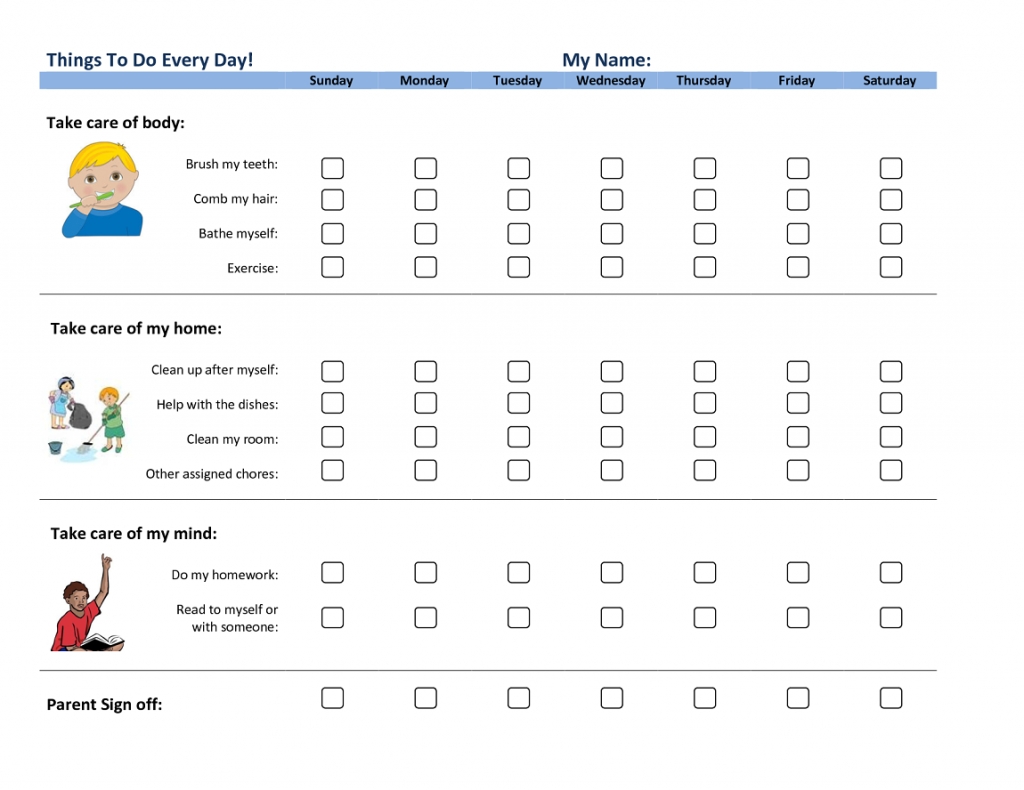Printable Behavior Charts | Kiddo Shelter within Free Printable Behavior Chart Templates