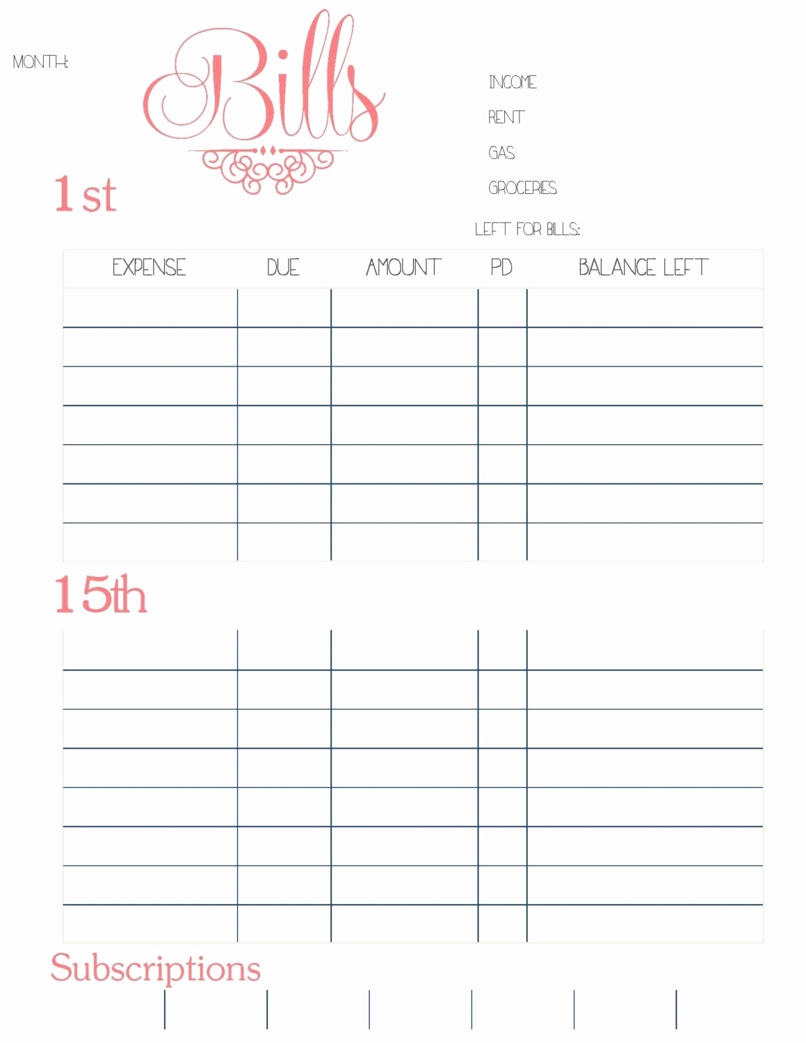 Printable Bill Calendars 2019 2017 2018 Monthly Calendar Printable within Monthly Bill Calendar For A Year