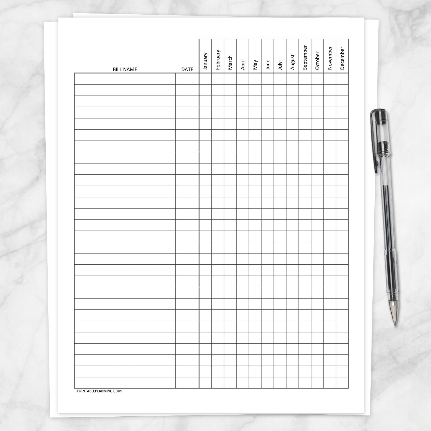 Printable Bill Payment Tracker Log Paying Bills Checklist | Etsy regarding Monthly Bill Bill Checklist With Confirmation Number Column