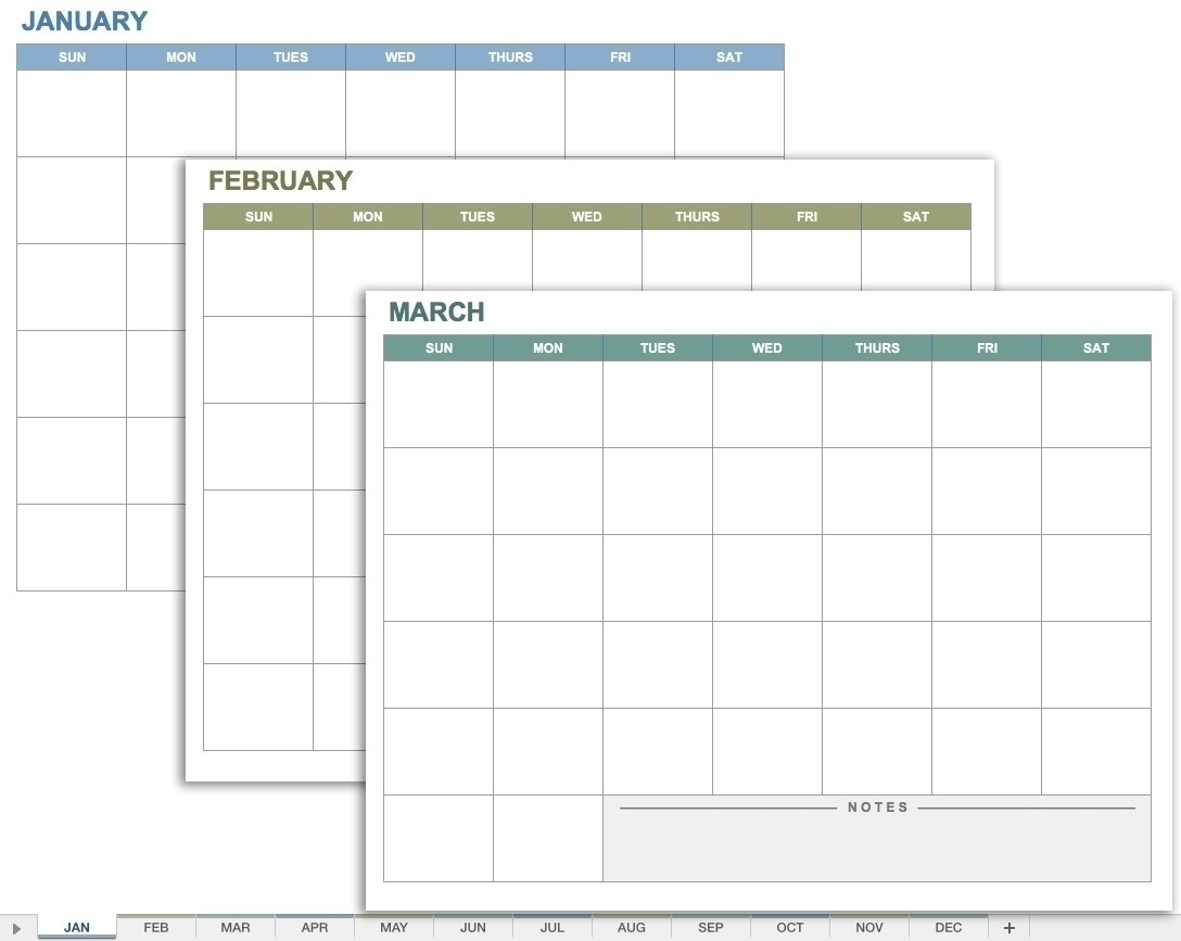 Printable Blank 12 Week Calendar Template | Template Calendar Printable for Printable Blank 12 Week Calendar Template