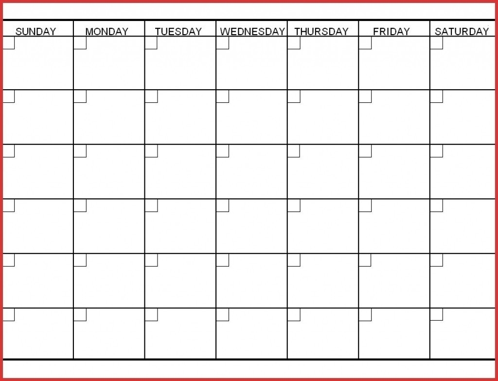 12 Week Blank Calendar Printable