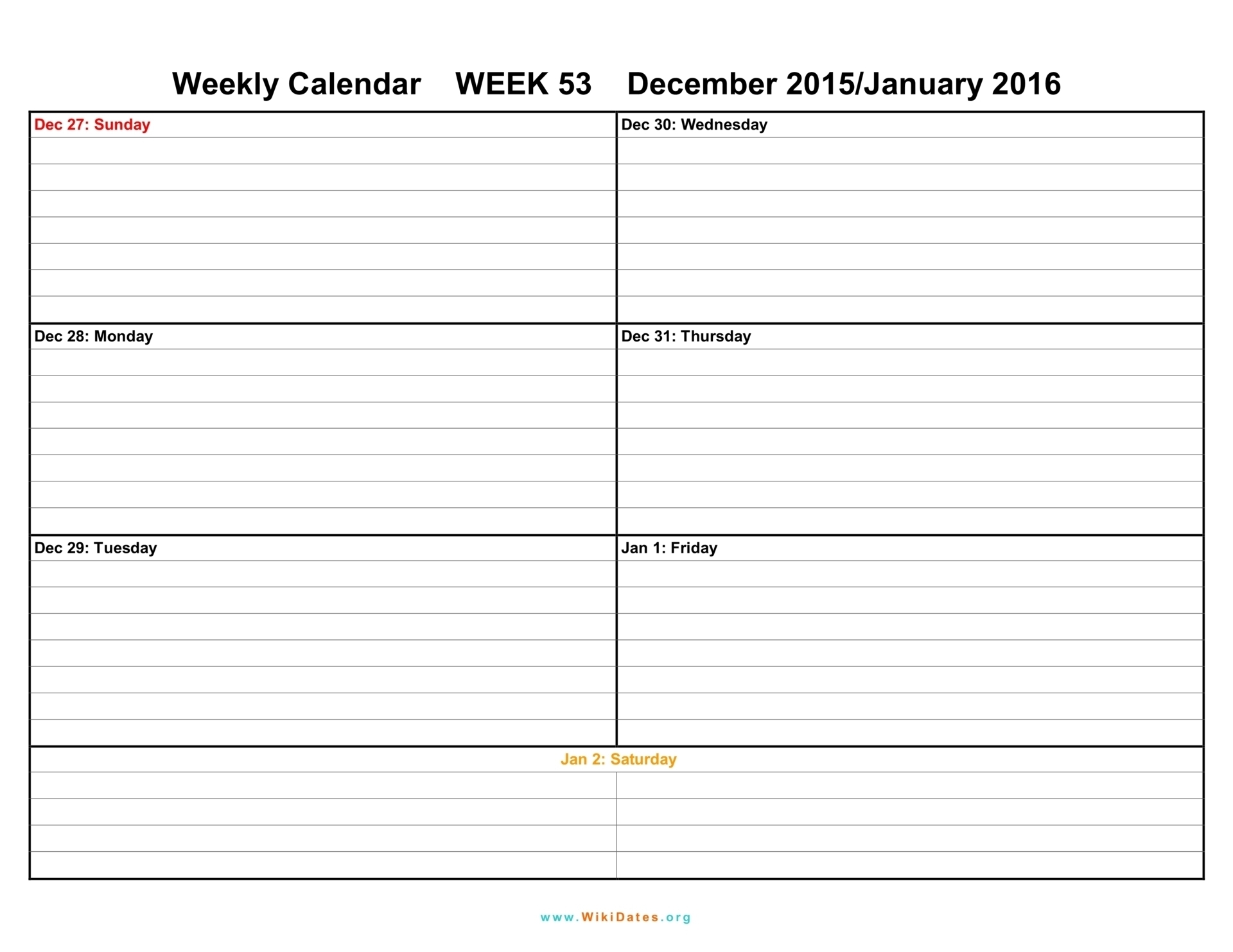 Printable Blank Weekly Calendar Template Schedule Pdf Download Them with regard to Blank Weekly Calendar Template Free