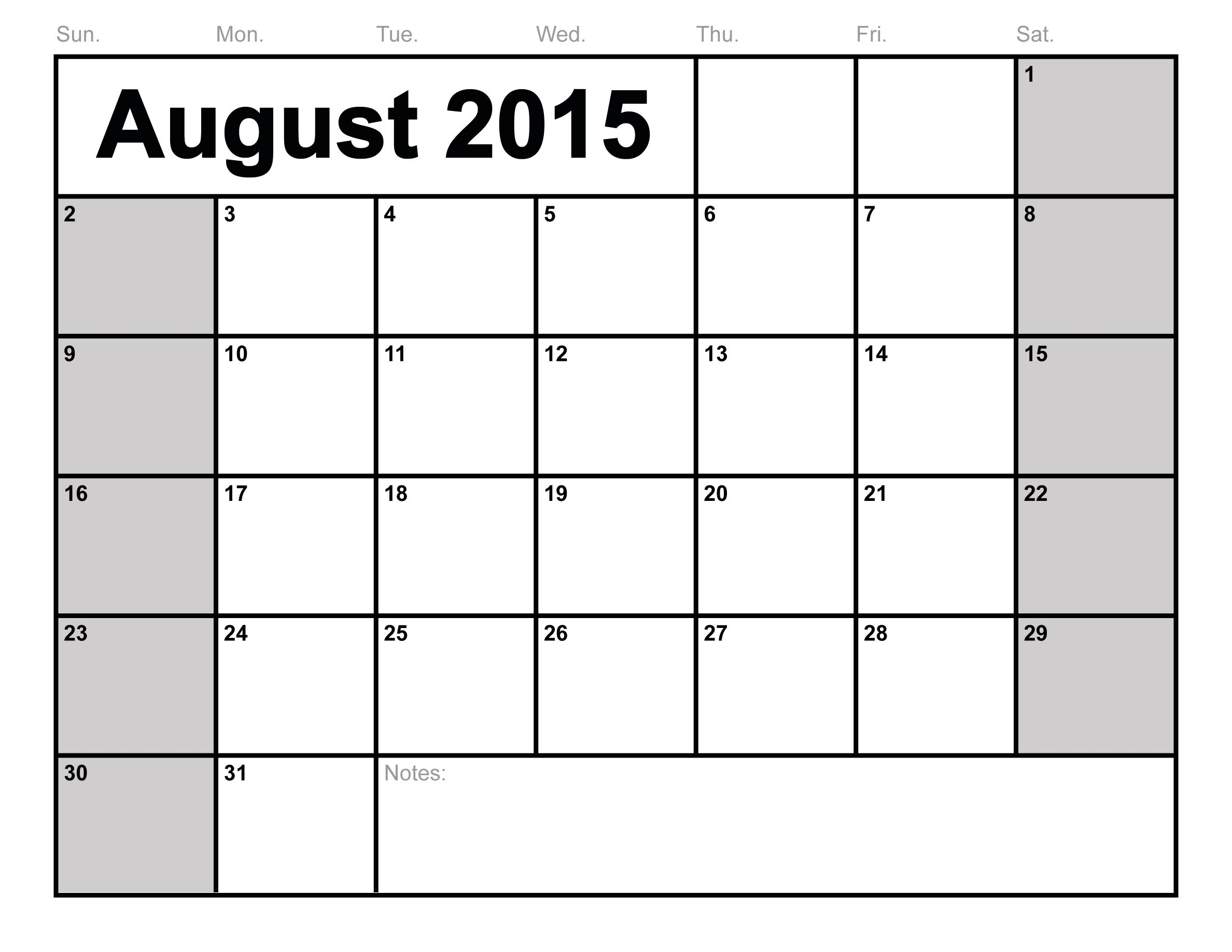 Printable Calendar 2015 Monthly | Hauck Mansion with regard to Editable 2015 Monthly Calendar Printable