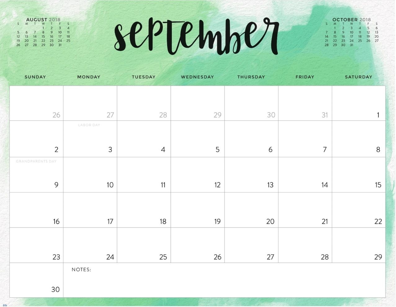 Printable Calendar 2018 Color | Printable Calendar 2019 in August Printable Images To Color