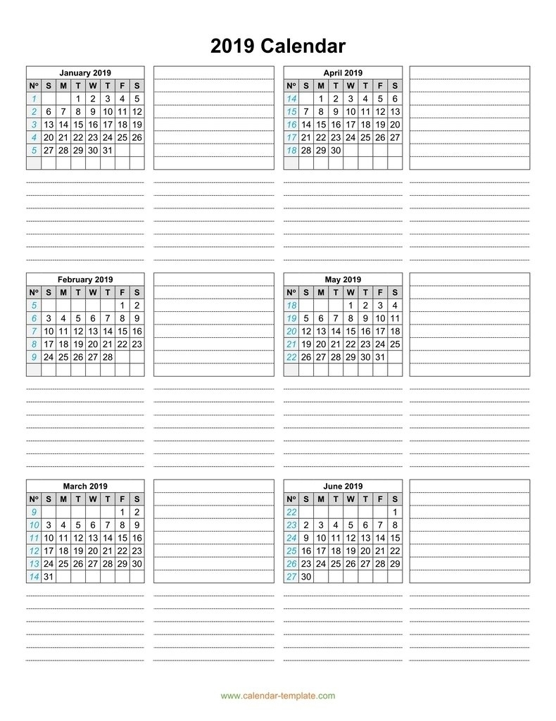 Printable Calendar 6 Months Per Page • Printable Blank Calendar Template throughout Printable Calendar 6 Months Per Page