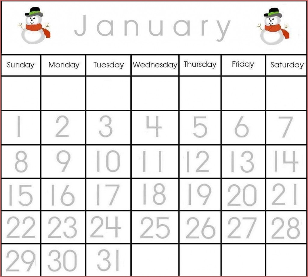 Printable Calendar Numbers 1 31 Free Free Calendar Template intended for Free Template Printable Calendar Numbers