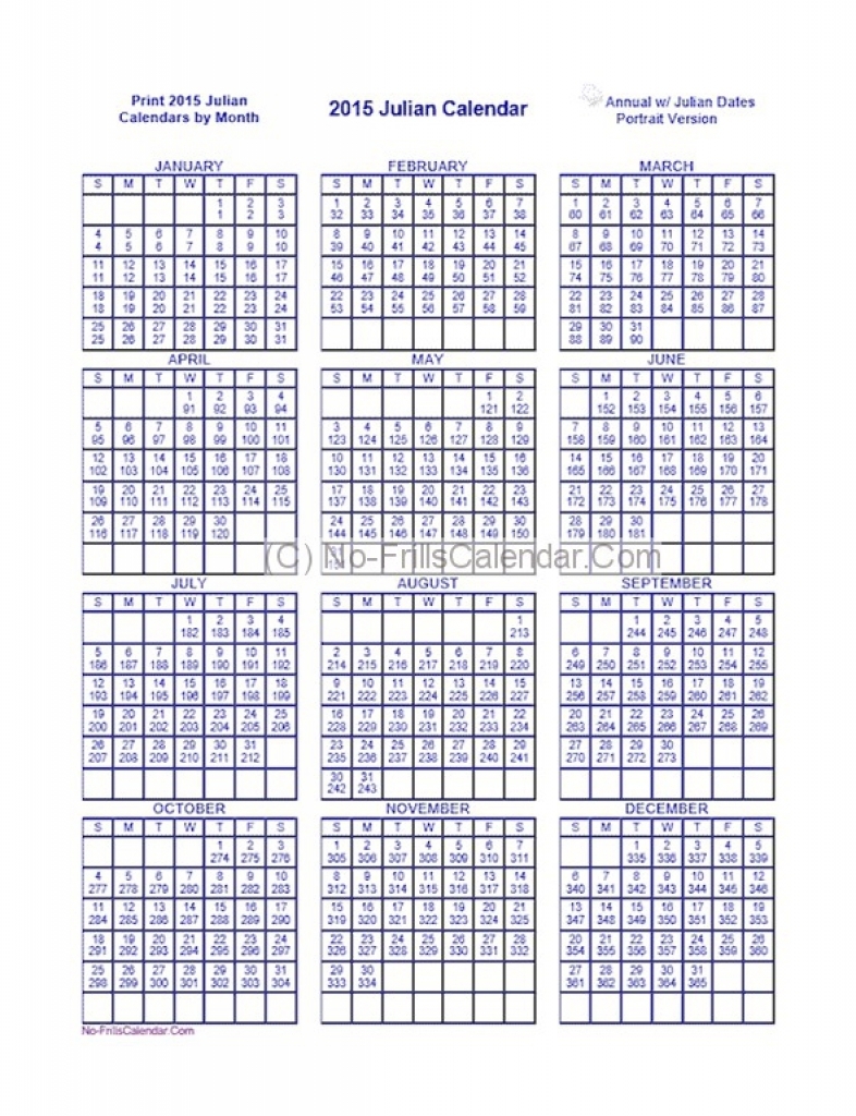 Printable Julian Calendar | Printable Calendar Templates 2019 within Monthly Calendar With Julian Dates