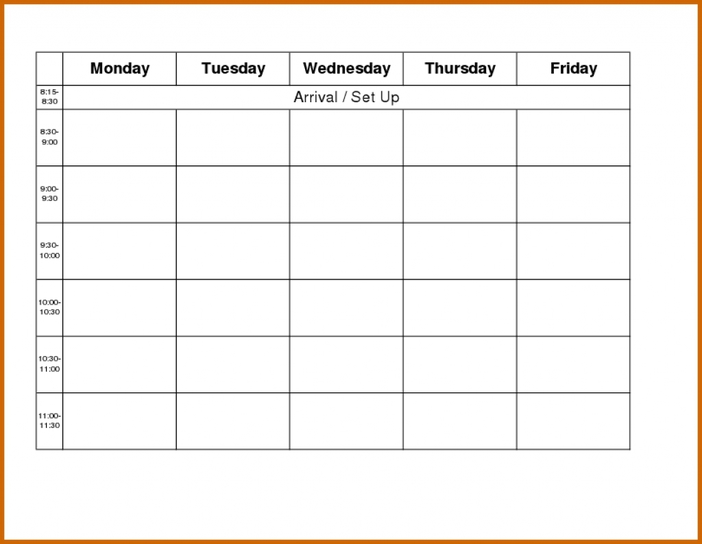 Printable Monday Through Friday Calendar | Printable Calendar regarding Free Printable Calendar Monday Through Friday With Notes