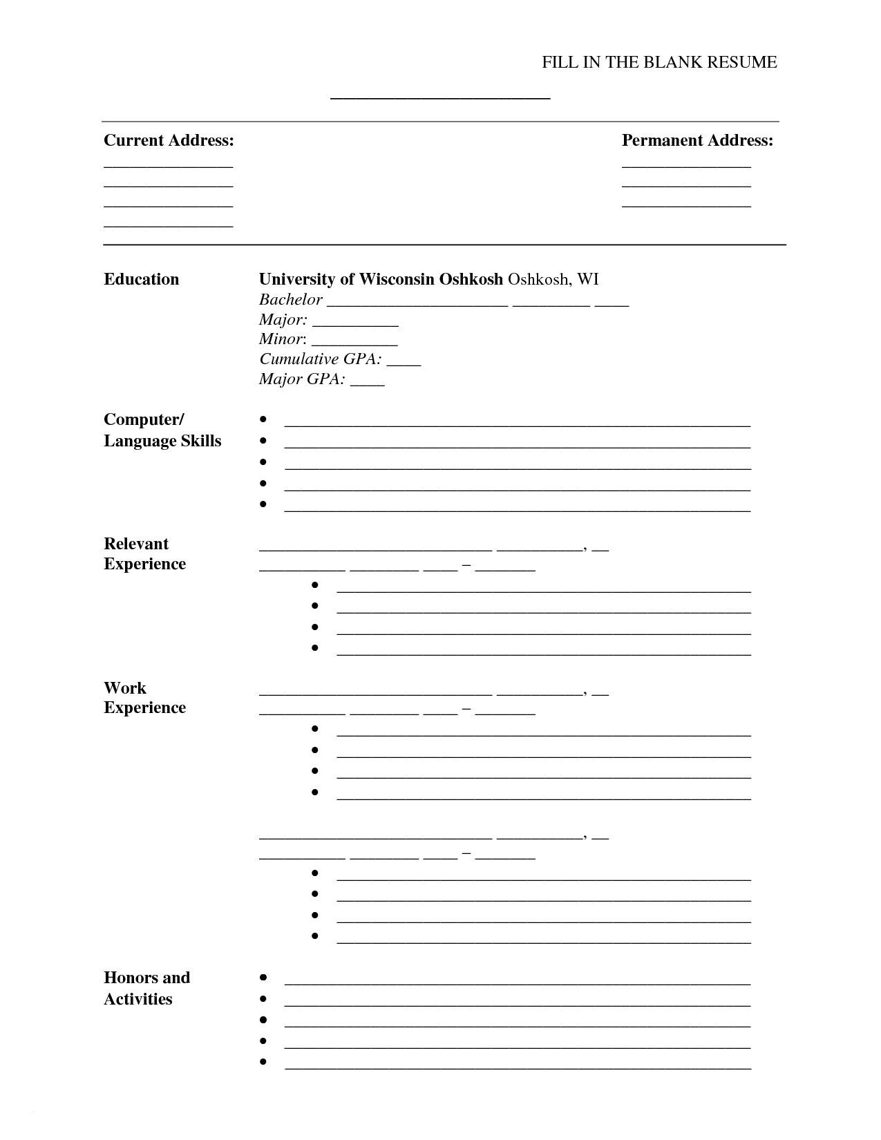 Printable Resume Maker - Tjfs-Journal regarding Free Blank Templates To Print