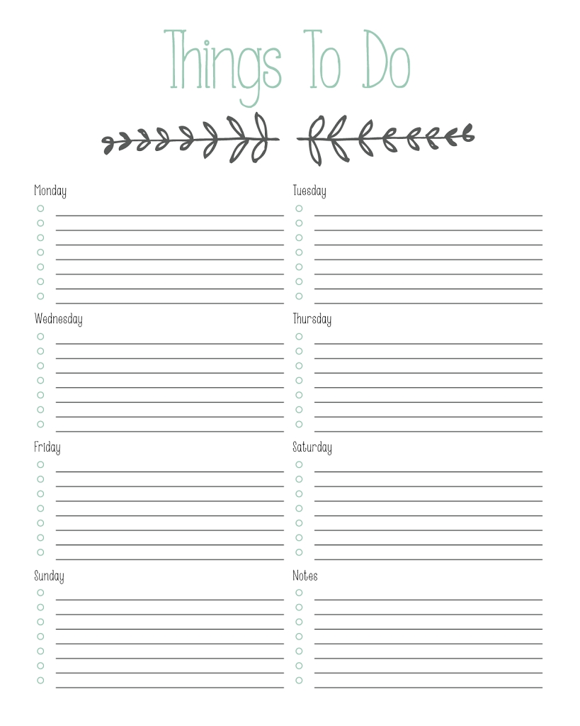 Printable &quot;to Do&quot; List | Do It Organization | To Do Lists Printable regarding Free Printable Daily To Do Checklist Monday Through Friday