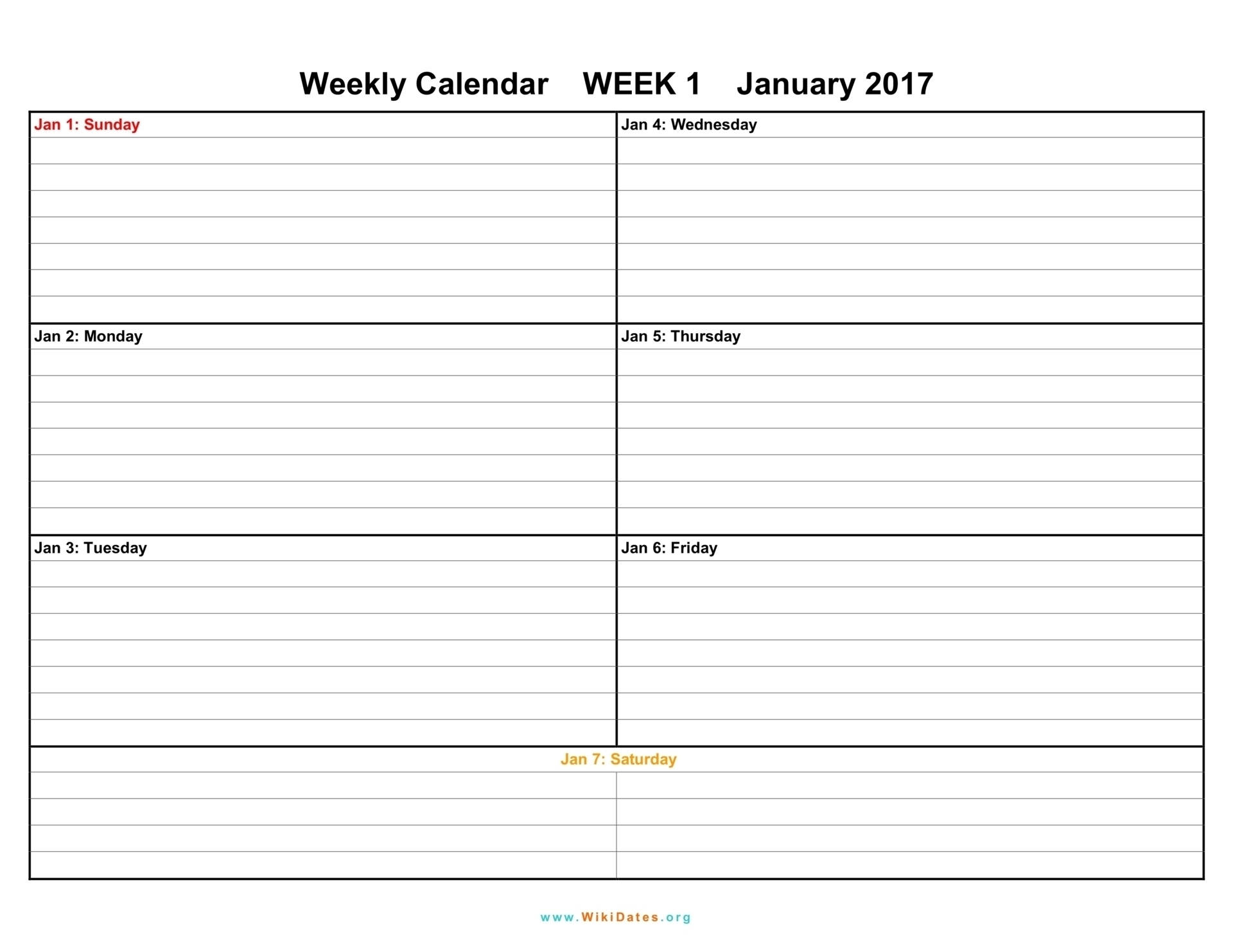 Printable Weekly Calendar With Top 5 For Week | Template Calendar in Printable Weekly Calendar With Top 5 For Week