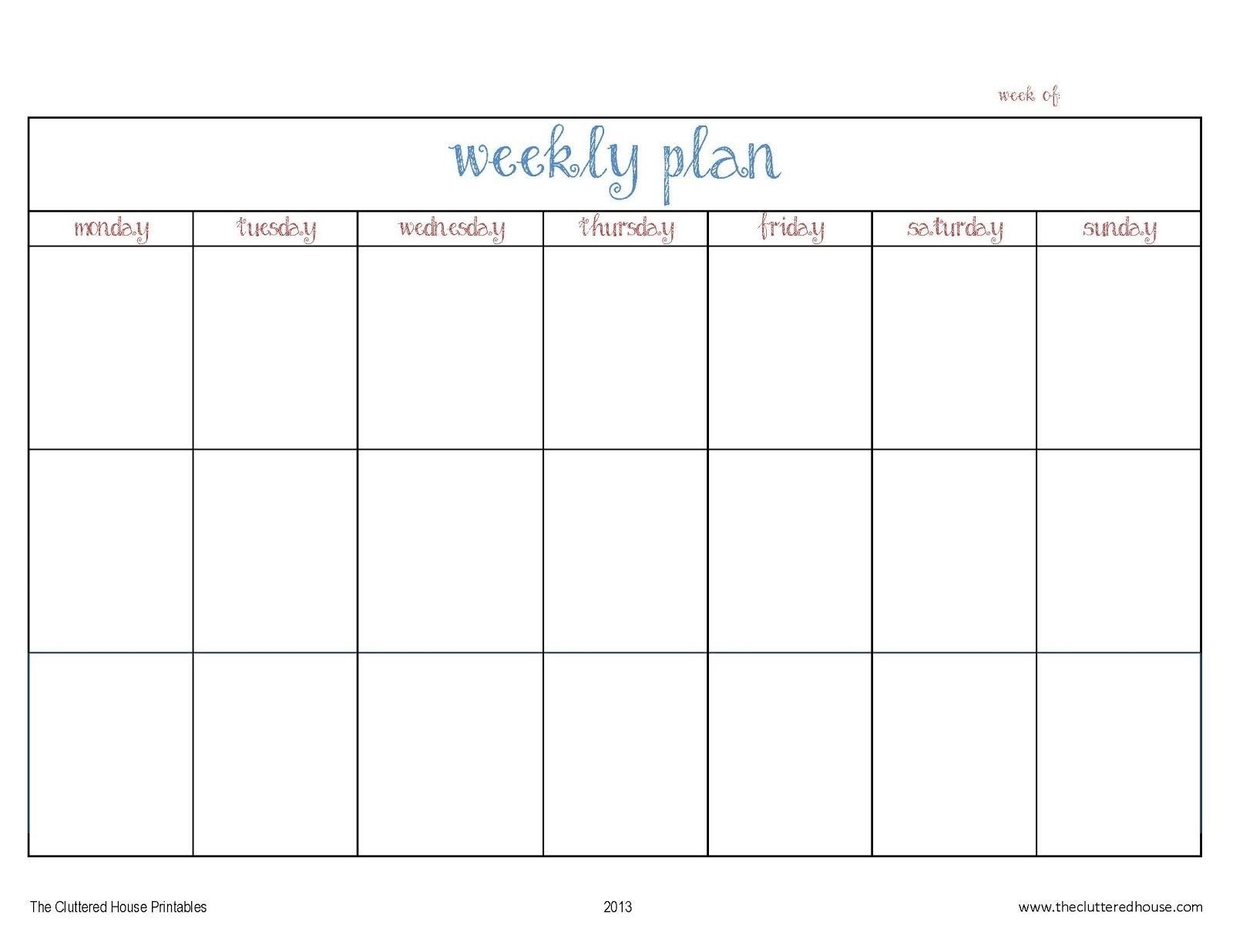 Pweakley Planner Mon To Sunday | Template Calendar Printable within Pweakley Planner Mon To Sunday