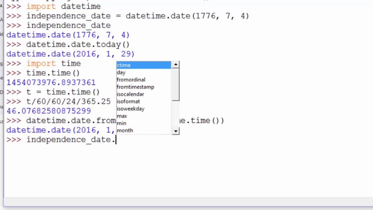 Python: Datetime.date - Youtube with regard to Example Of Calendar Month Python 3