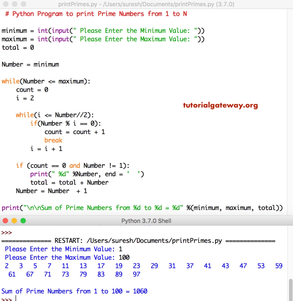 Python Program To Print Prime Numbers From 1 To 100 regarding Numbers 1 31 To Print