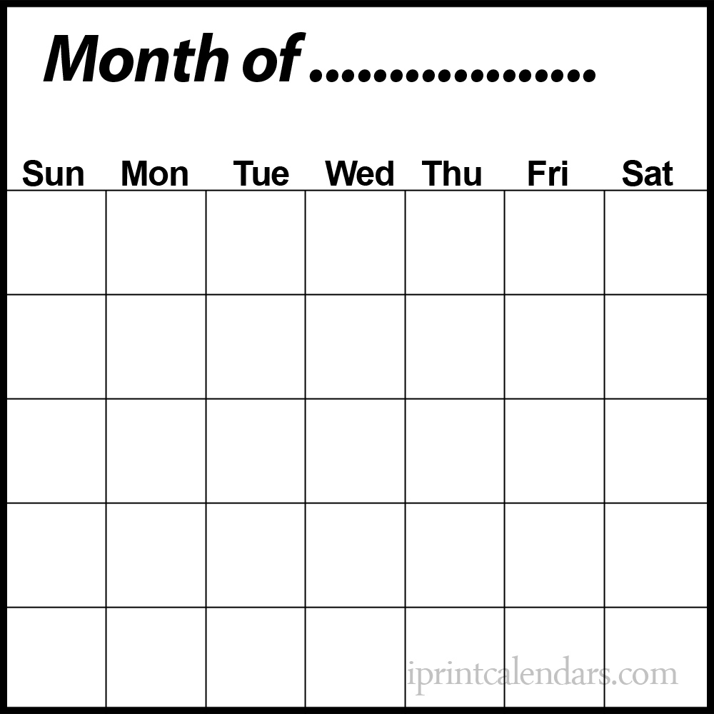Remarkable Blank Calendar Without Dates • Printable Blank Calendar with regard to Calender Without Numbers And Month