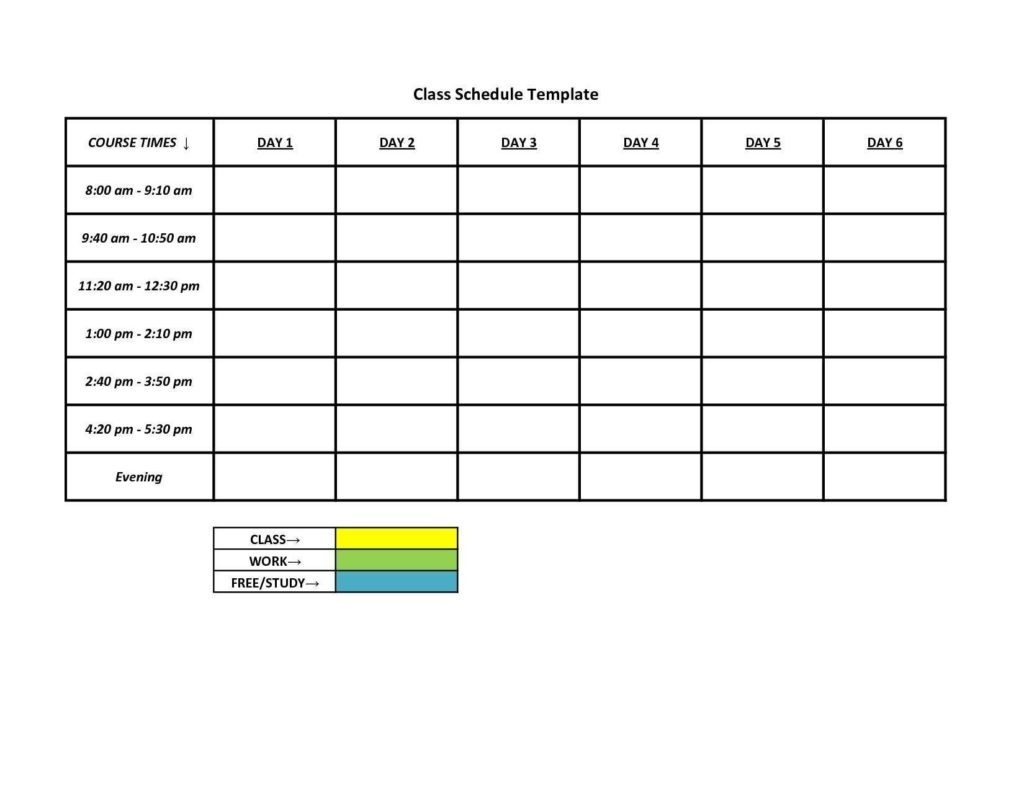 Free Printable Blank Employee Schedules