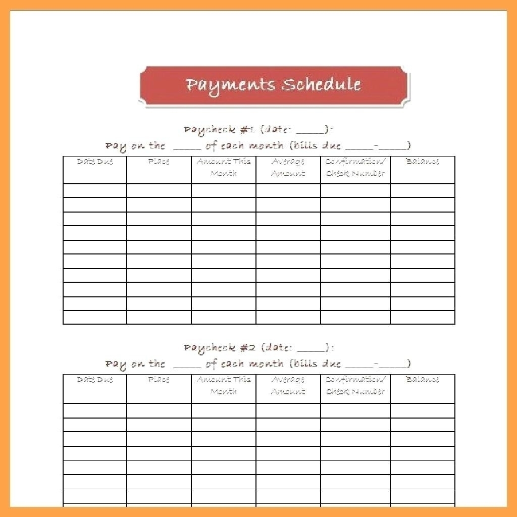 Salary And Bill Payment Schedule Template Printable | Template throughout Salary And Bill Payment Schedule Template Printable