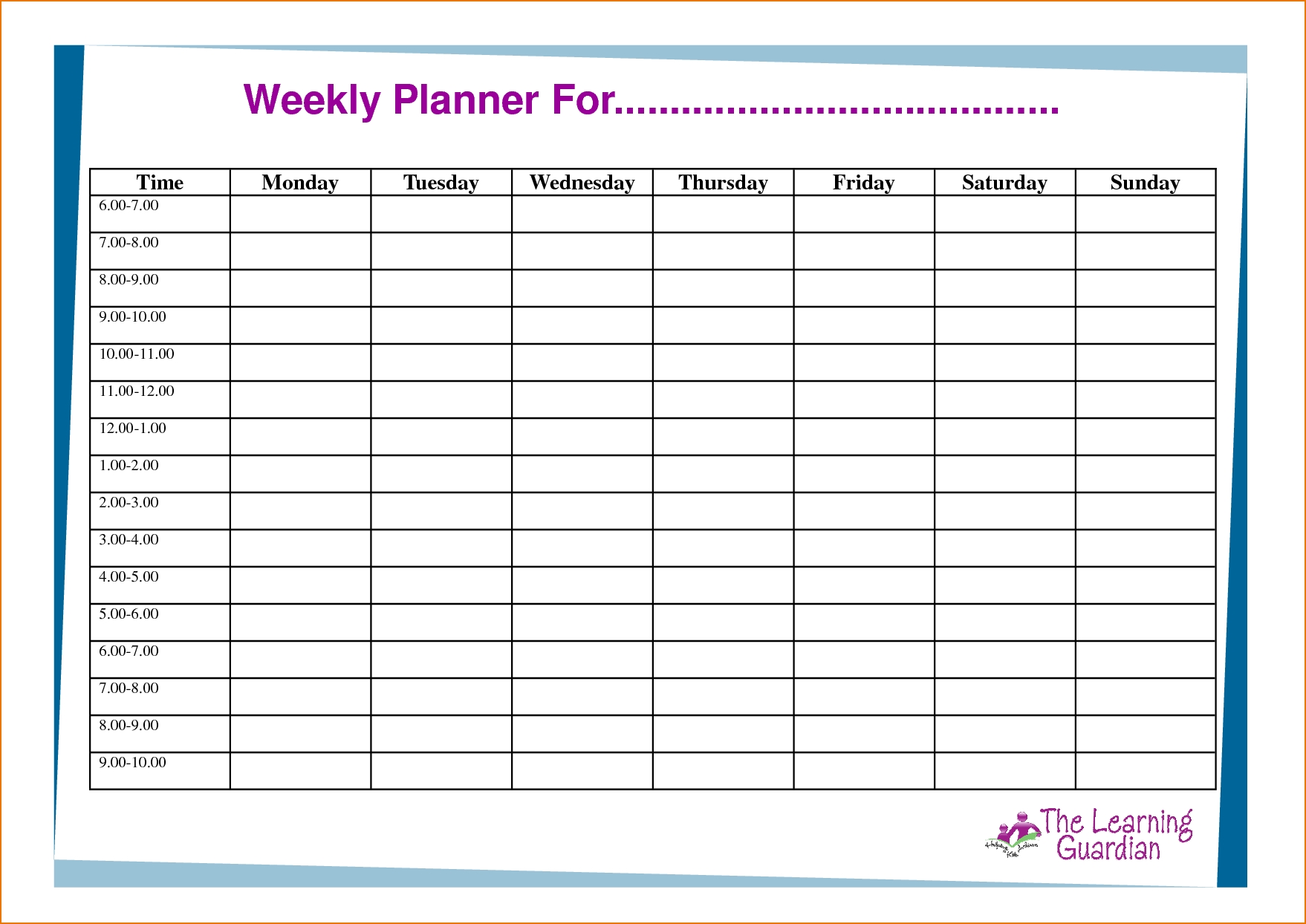 Schedule Template Daily Task Exceptional Week Planner Sample For with regard to 3 Week Task Planner Whiteboard