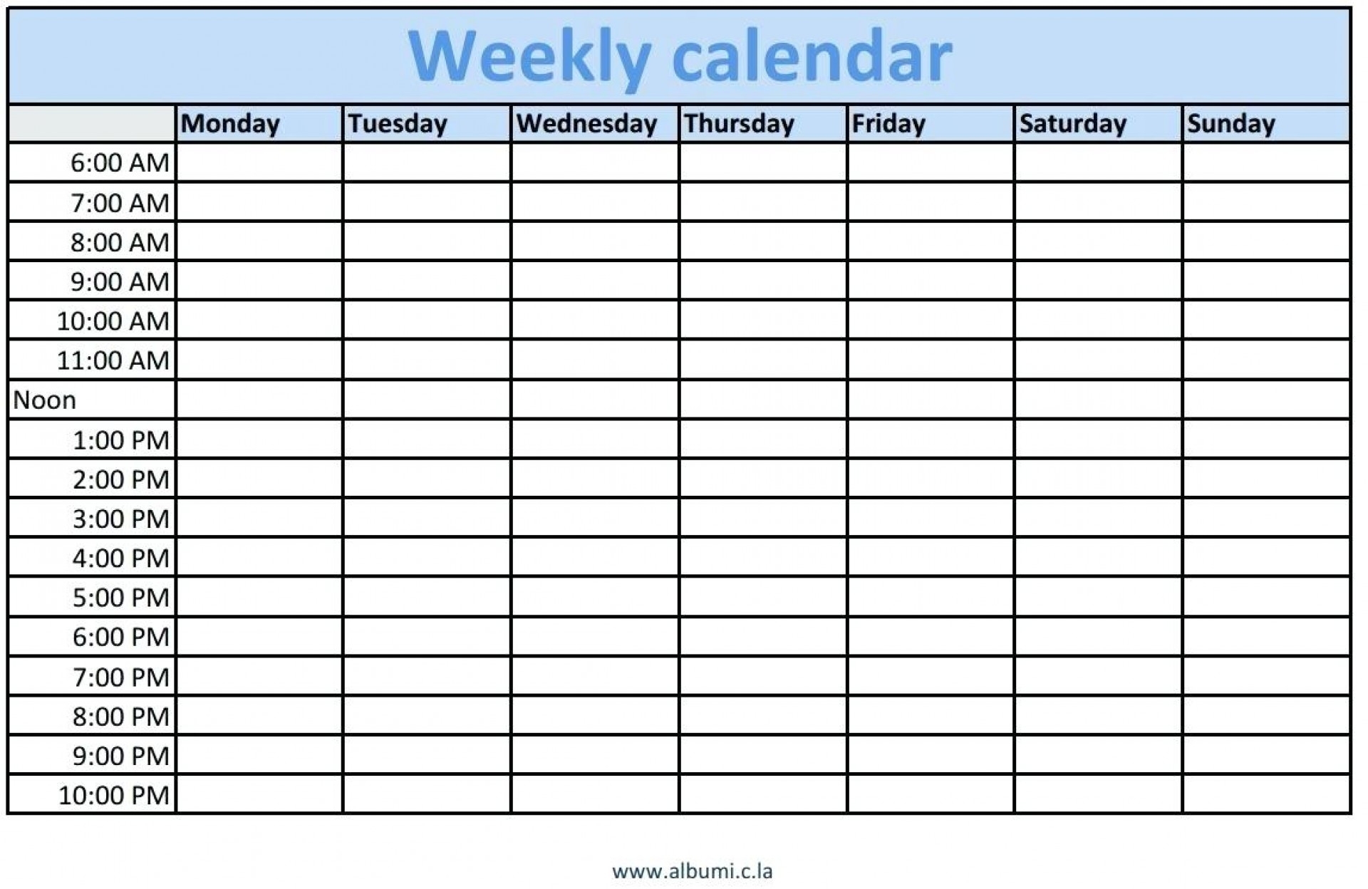 Schedule Template Daily Timetable Printable Time Templates Calendar intended for Blank 7-Day Calendar With Time