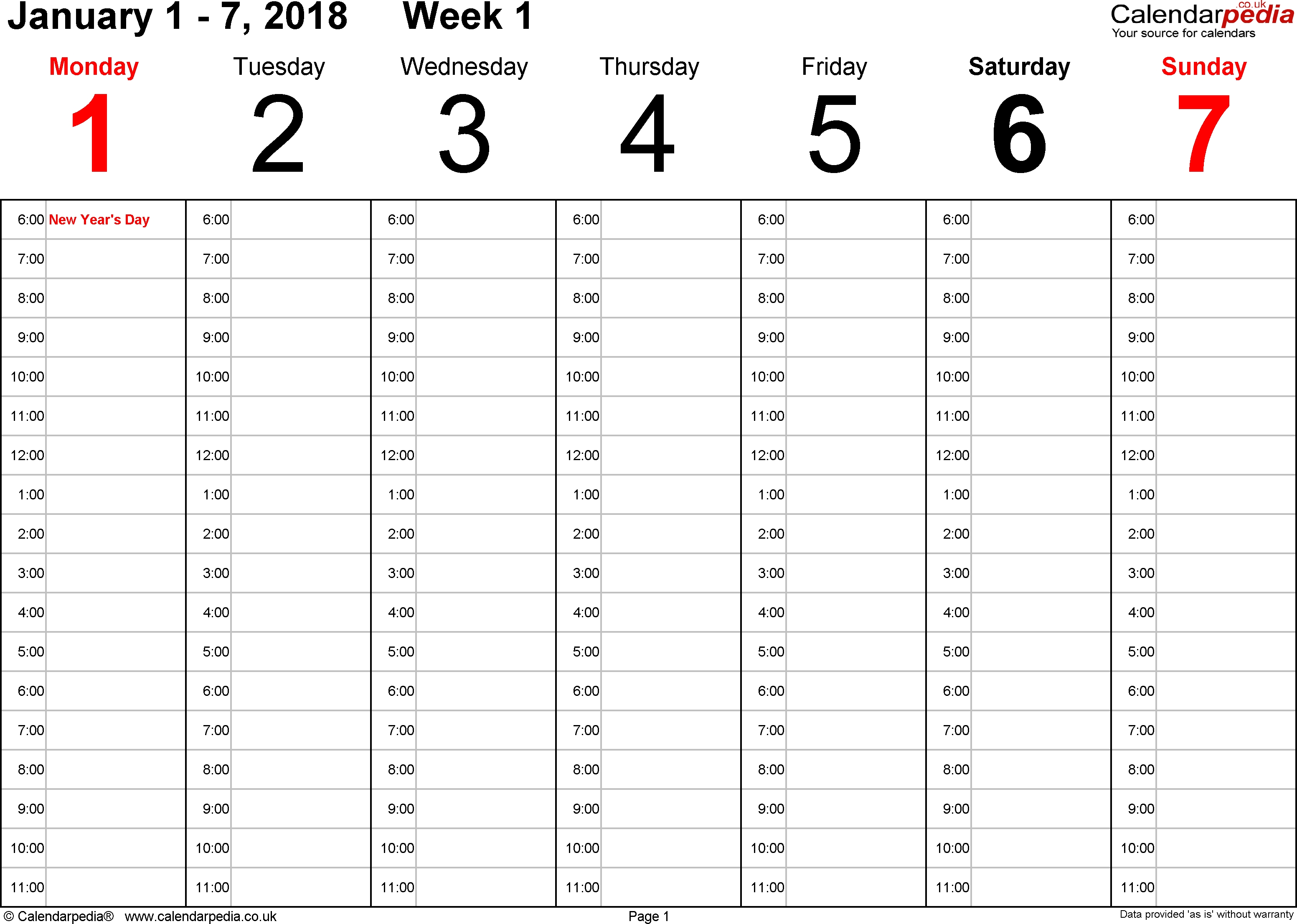 Schedule Template Free Day Lank Calendar Printable Week | Smorad throughout Free Day To Day Calendar