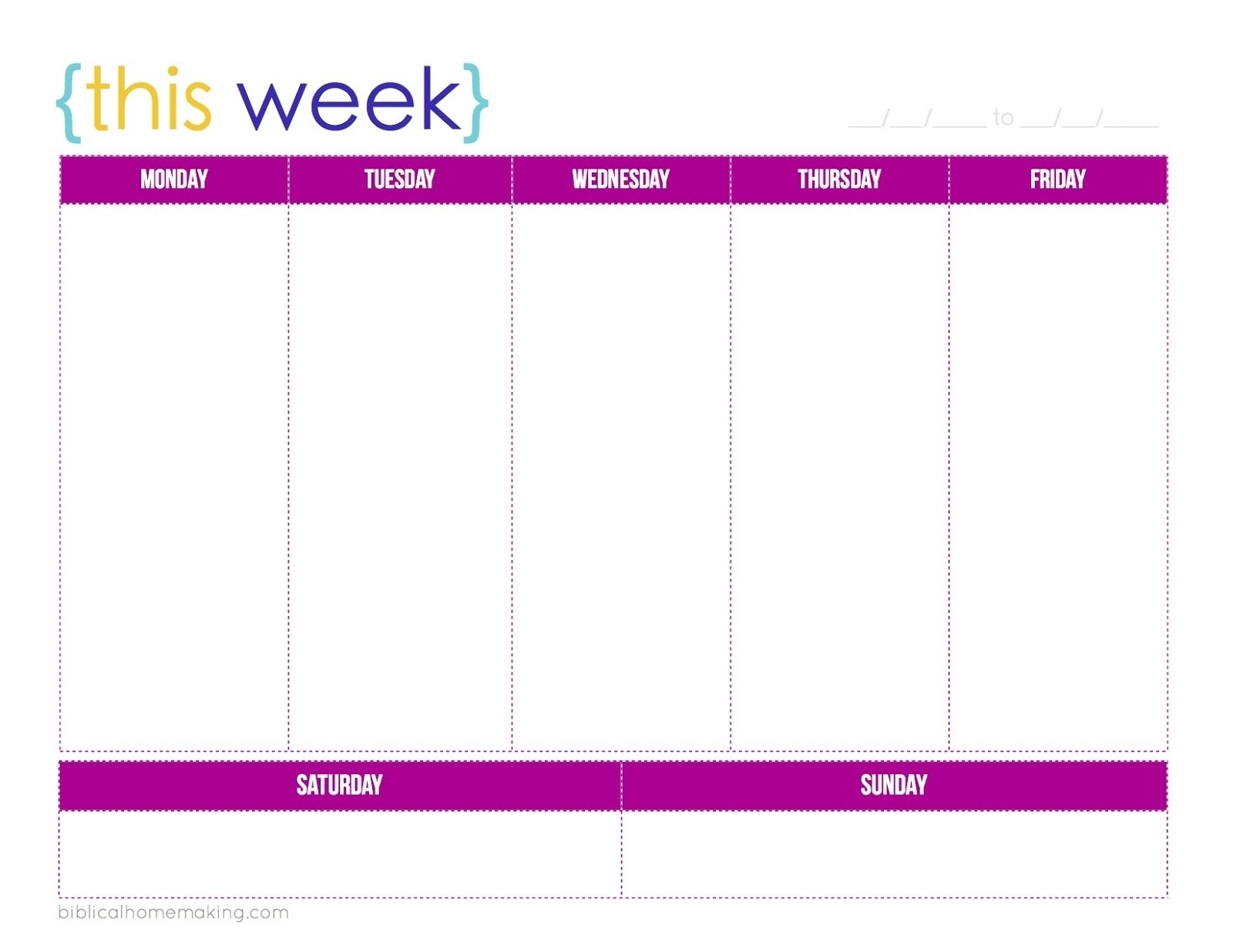 Schedule Template Printable One Week Calendar E2 80 93 Celo inside One Week Calendar Template Printable