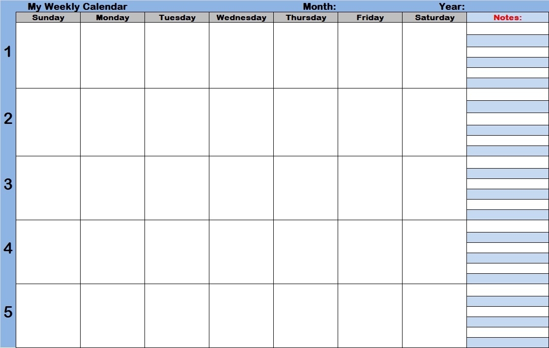 Schedule Template Weekly Calendar With Times Monthly Time Slots Year within Generic Weekly Calendar With Time Slots