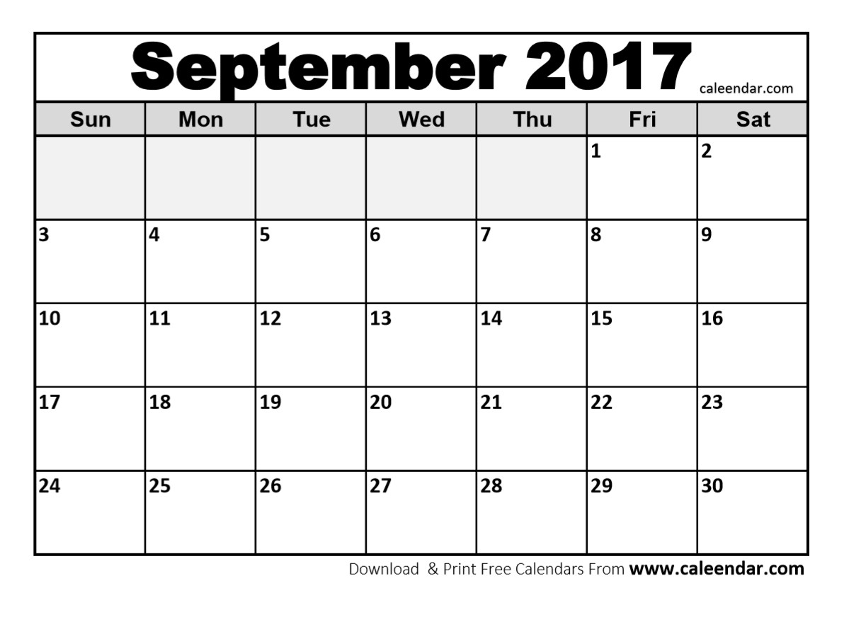 September 2017 Printable Calendar Pdf | Hauck Mansion regarding Print Calendar Month Of September