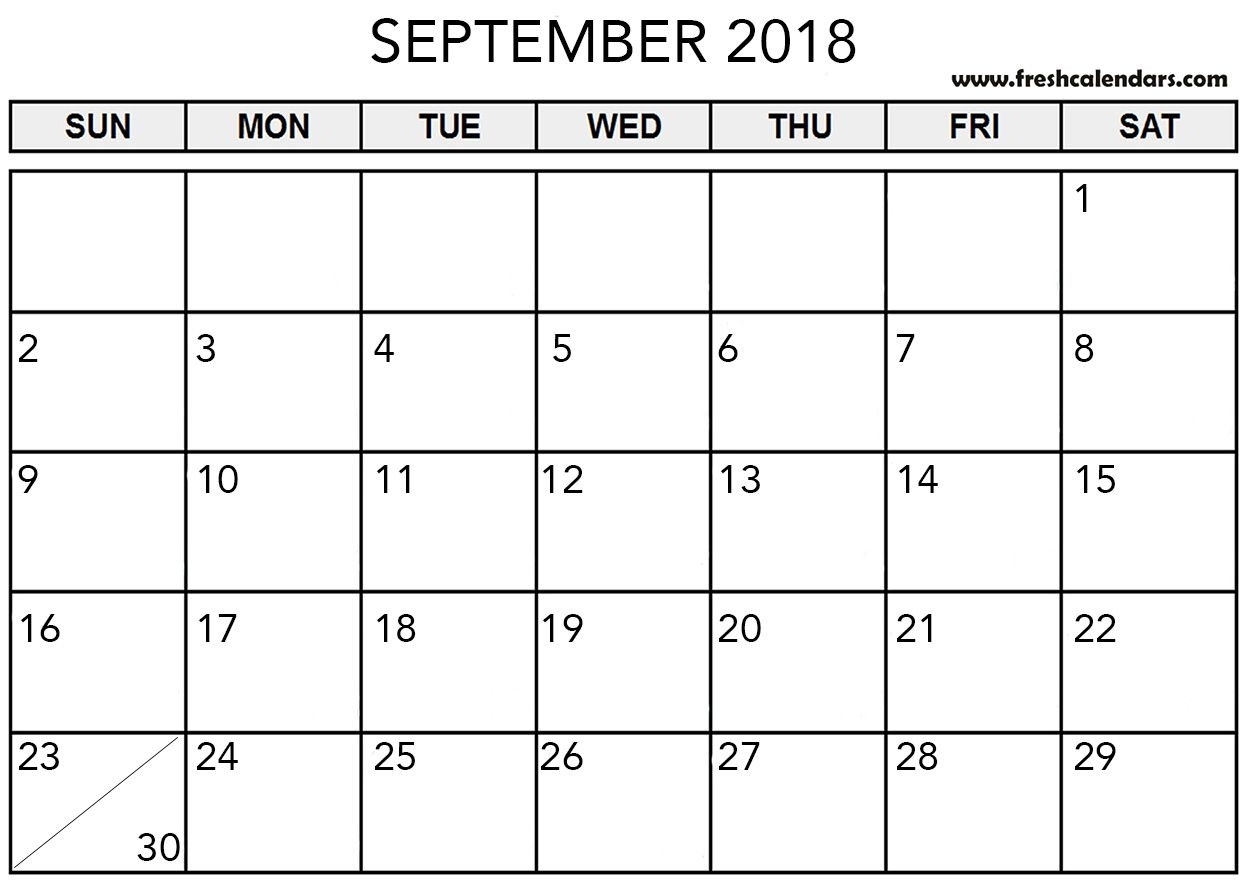 September 2018 Calendar Printable - Fresh Calendars in Large Printable September Calendar With Holidays