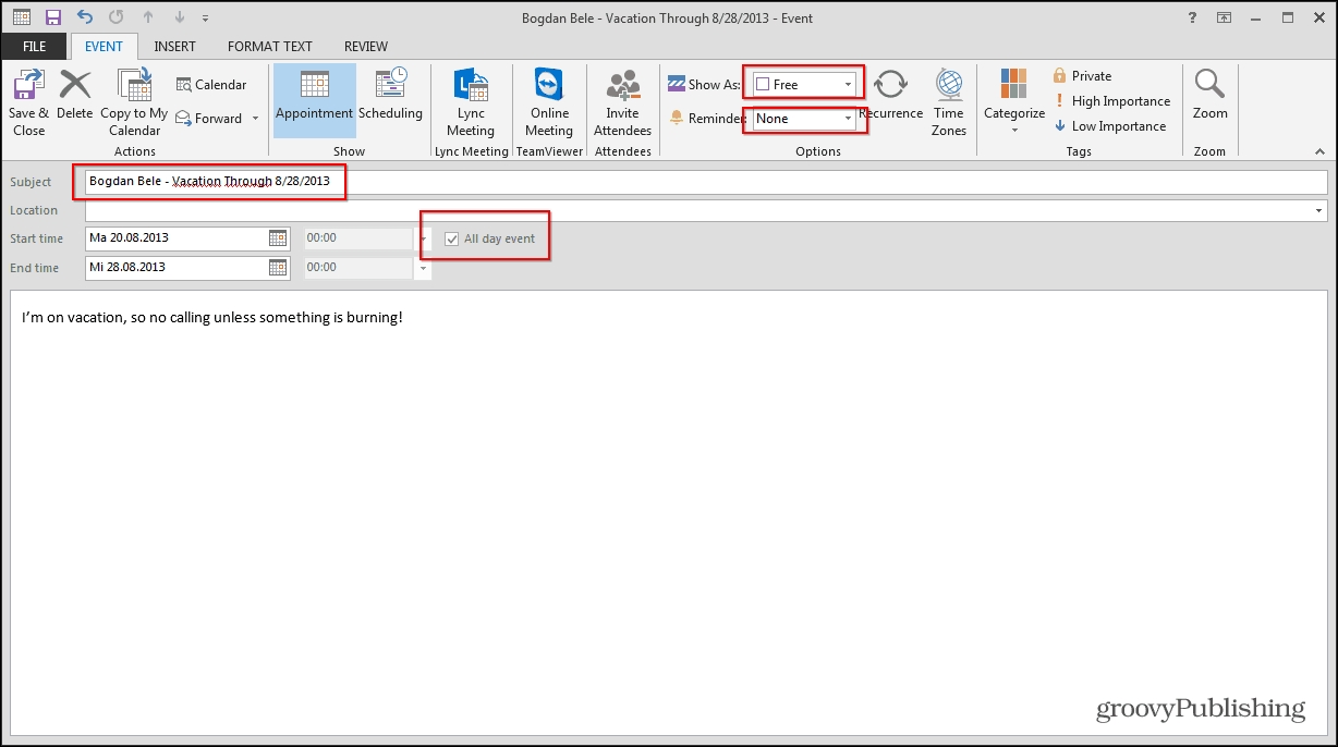 How To See Vacation Calendar In Outlook