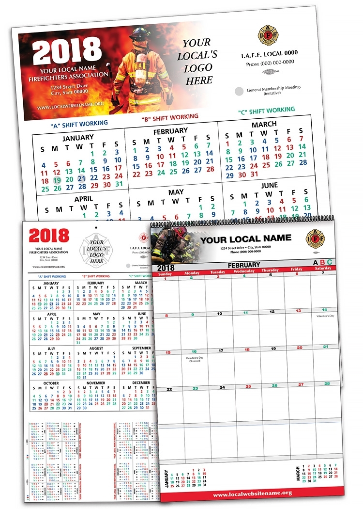 Shift Calendars — Firefighters Print &amp; Design with regard to A B C Shift Calendar