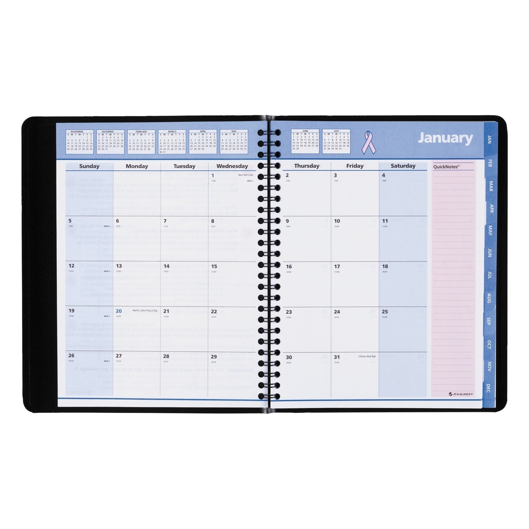 Shop At-A-Glance Quicknotes Special Edition Monthly Planner, 6 7/8 X throughout 4 X 4 Monthly Planner