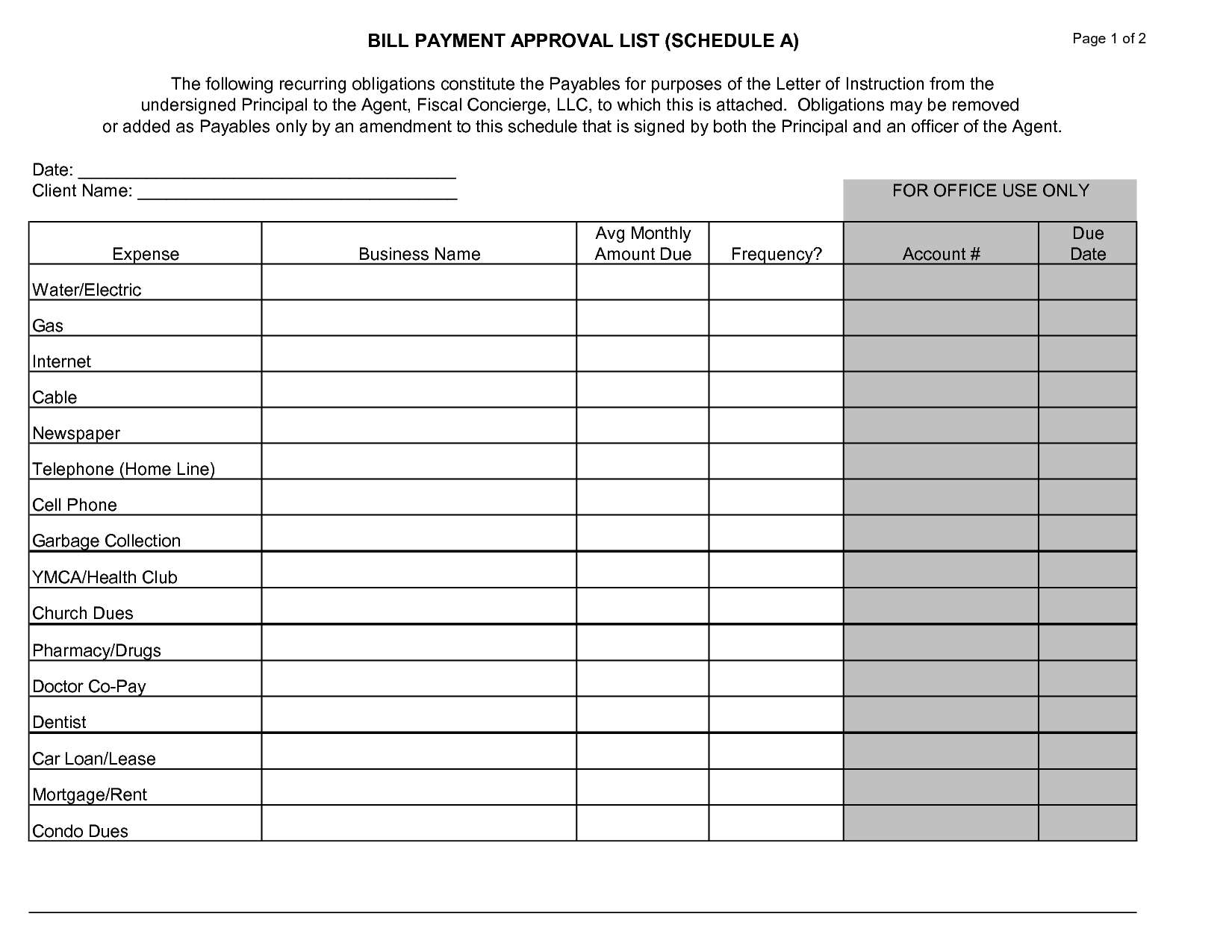 Simple Bill And Payment Organizer Templates For Your Inspirations inside Templates Free To Pay Bills