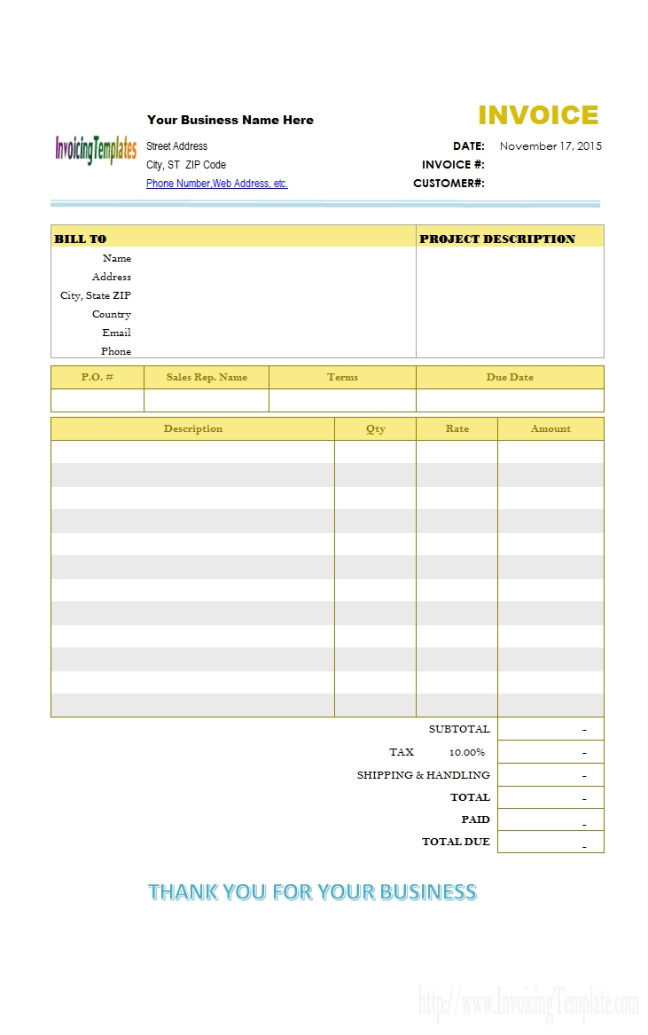 Simple Billing Format For Contractor - Print Result | David Lopez pertaining to Template For Bills To Print